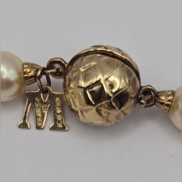 Majorica Pearl Necklace & Earrings Set 925 Vermeil Gold – Box & Papers - Picture 8 of 16